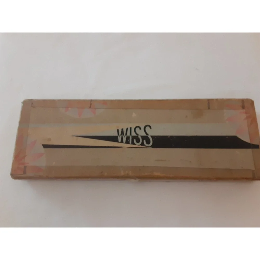 VINTAGE 1940's WISS PINKING SHEARS SCISSORS MODEL C - Original Box Full Nickel